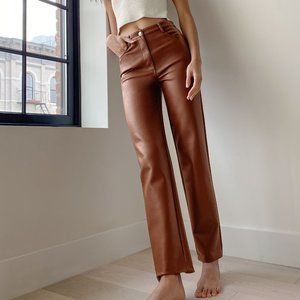 Worn Once Aritzia Vegan Leather Pants - Size 4